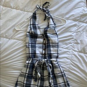 American Eagle halter tie romper